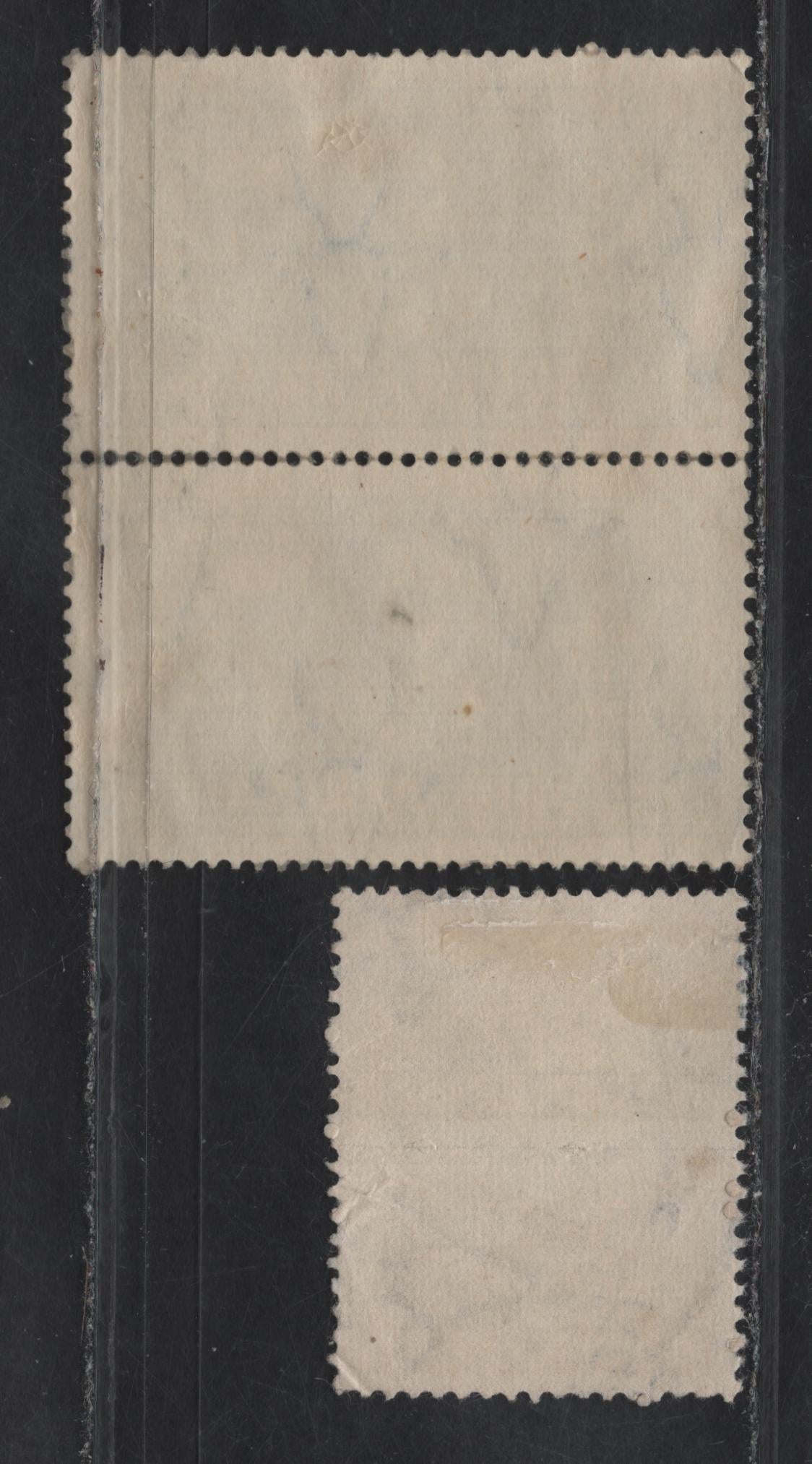 Lot 225 South Africa SG#91, 104 3d - 1/- Blue - Brown Women's Auxilliary Services - Tank Corps, 1941-1946 War Effort Issue, 2 Fine/Very Fine Used Pairs