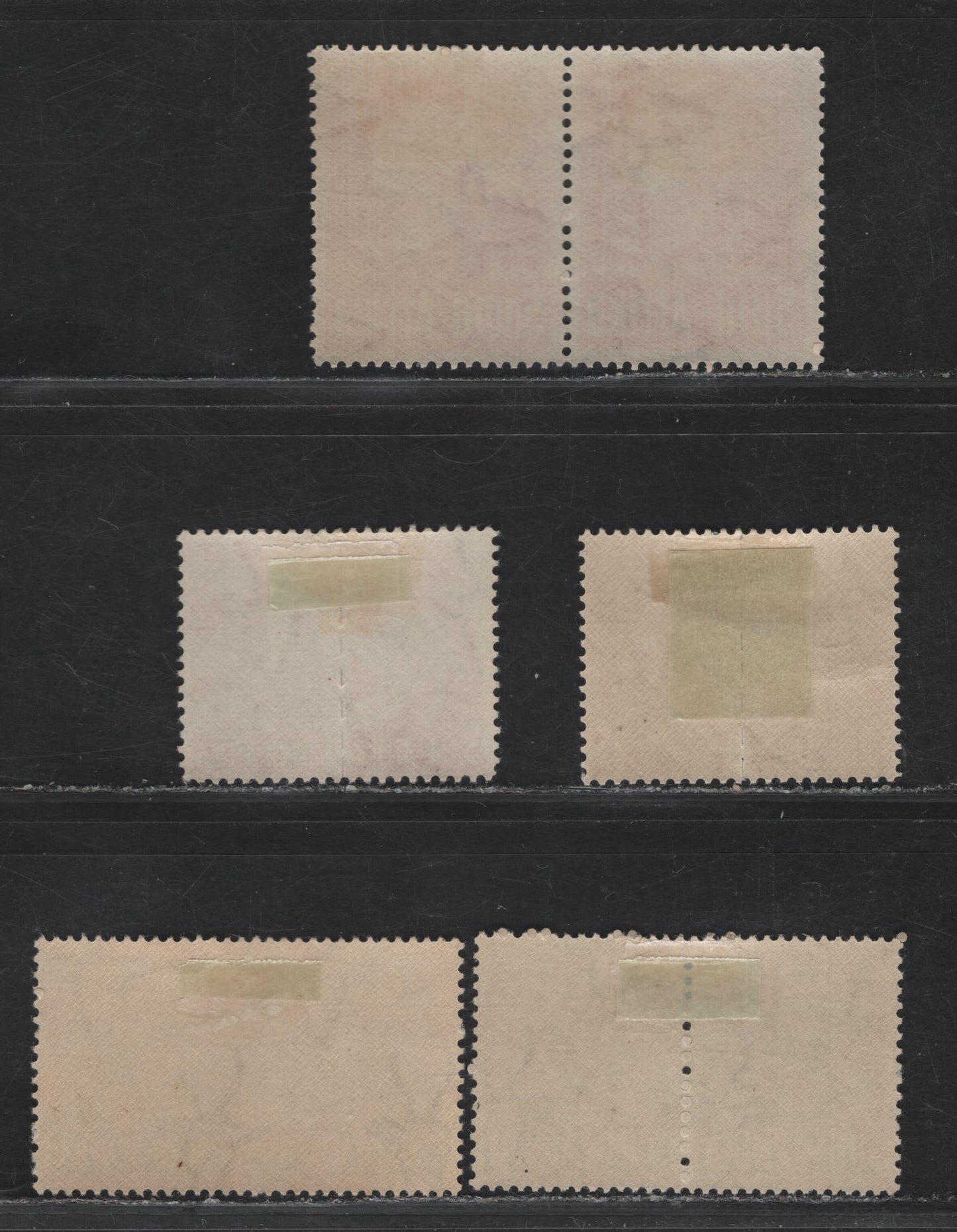 Lot 226 South Africa SG#93-94, 96, 102 6d - 1/- Orange - Brown Electric Welding, 1941-1946 War Effort Issue, 4 F/VFOG Pairs, Two Shades Of Smaller 6d