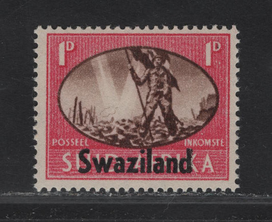 Lot 243 Swaziland SG#39a 1d Brown & Cerise Victory, 1945 Victory Issue, A FNH Single