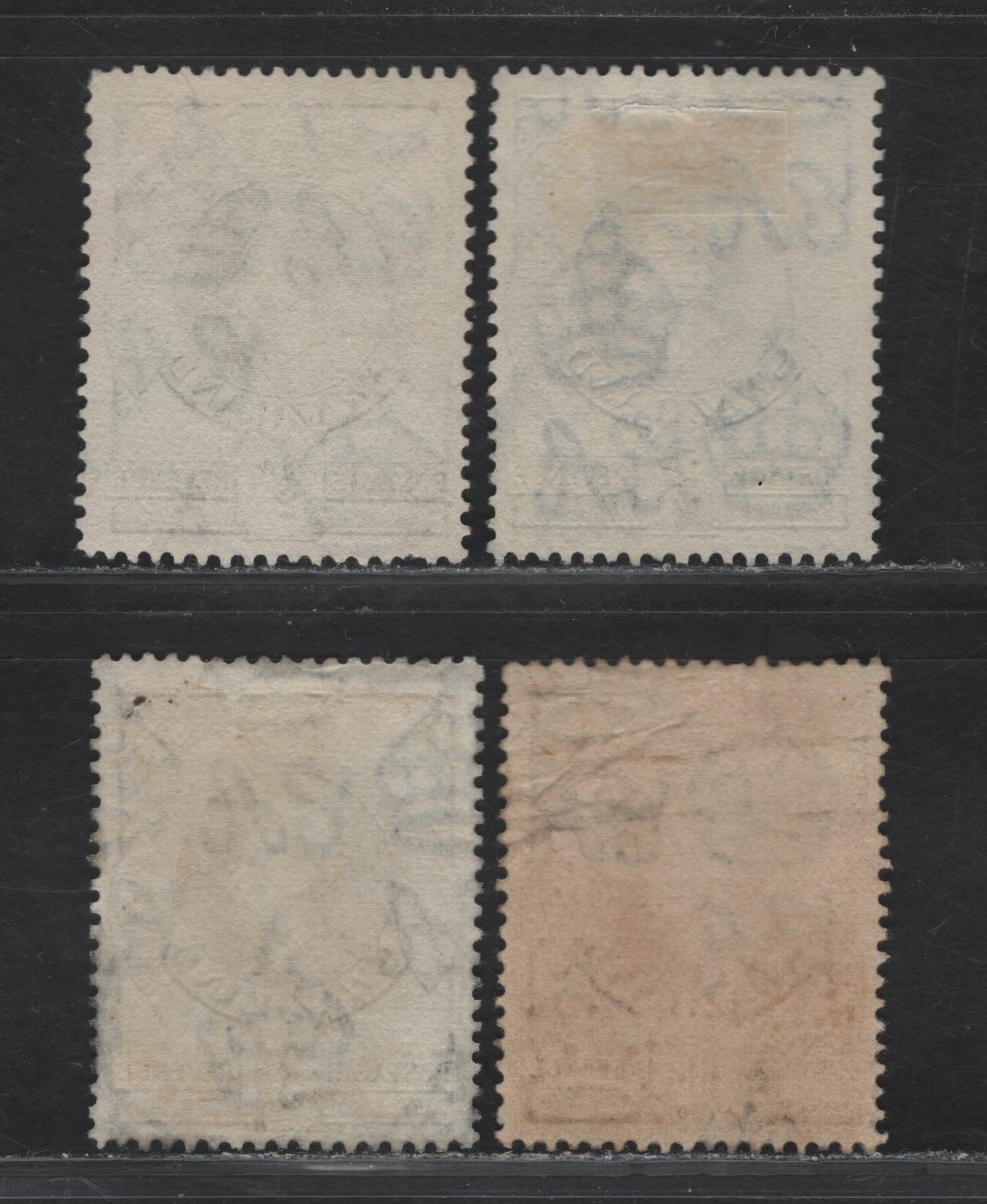 Lot 245 Swaziland SG#28, 32-a, 38 1/2d - 10/- Green - Sepia King George VI, 1938-1954 KGVI Issue, 4 Fine/Very Fine Used Singles, Perf 13.5x13, 1938 Printings