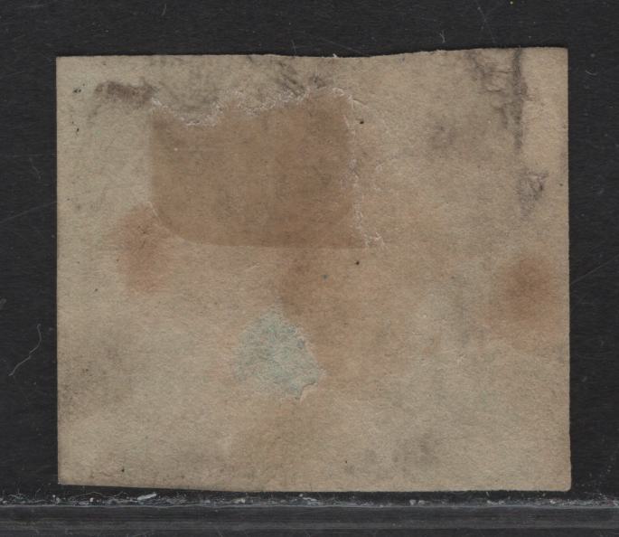 Lot 26 Roman States SC#14 5c Black on Light Blue Papal Arms, 1867 Arms Issue, A Fine Used Single, Glazed Paper, Three Full Margins Showing Continuous Dividing Lines At UL & Close Margin At Bottom, Small Shallow Thin on Back.