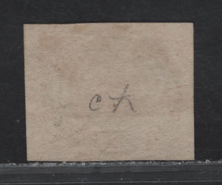 Lot 265 (C) Canada SG#4a 3d Brown Red Beaver, 1852-1857 2nd Pence Issue, A Very Fine Used Imperf Single, Medium Horizontal Wove, 4 Clear Margins, Close At Left Side, Moderate Target Cancel.