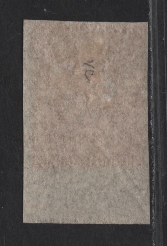 Lot 285 (C) Newfoundland SG#18 4d Pale Rose Flower Heraldry, 1861-1862 3rd Pence Issue, A VFOG Imperf Single, Thin, Hard Paper