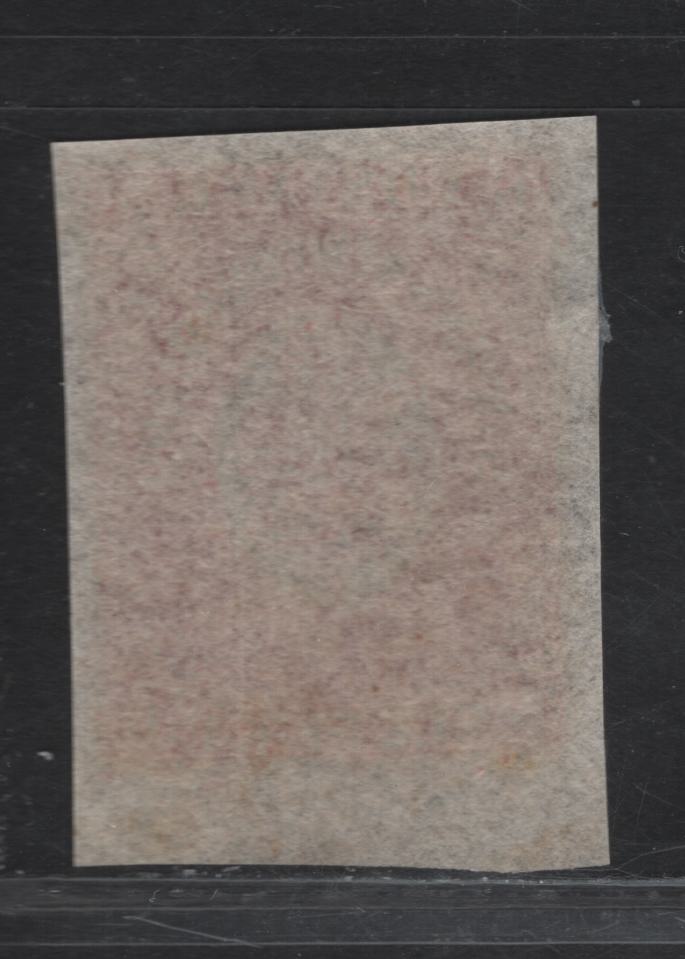 Lot 290 (C) Newfoundland SG#20 6d Rose Flower Heraldry, 1861-1862 3rd Pence Issue, An EFNH Imperf Single, Crisp, Hard Translucent Wove paper