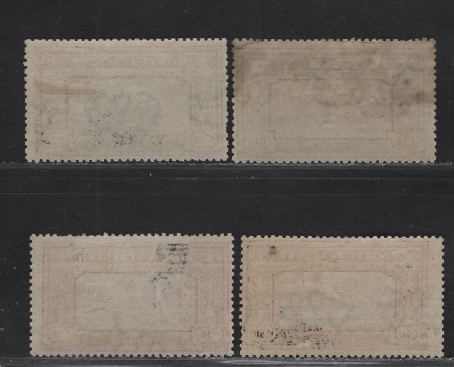 Lot 62 Italy SC#165-168 10c - 50c Brown Red & Black - Orange Brown & Black Fishing Scene - Part of Lake Como, 1923 50th Anniv of Death Of Alessandro Manzoni Issue, 4 VG/FOG Singles