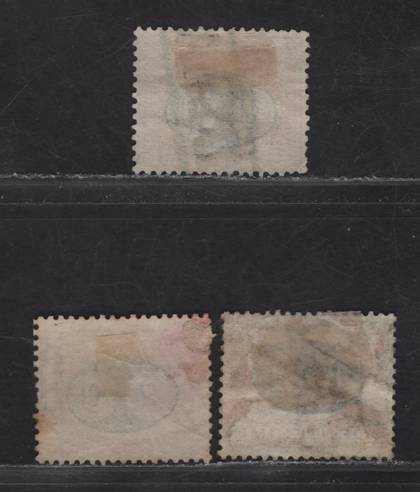 Lot 114 Italy SC#J25-J27 10c on 2c - 30c on 2c Dull Orange & Magenta Numeral, 1890-1891 Surcharged Postage Dues, 3 Very Good/Fine Used Singles