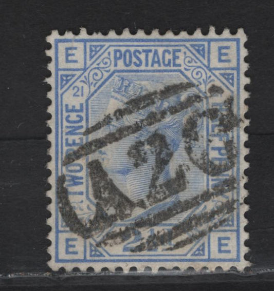 Lot 154 Great Britain SG#157 2.5d Blue Queen Victoria, 1880-1883 Surface Printed Issue, A Very Good Used Single, Plate 21, A 20 Mail Boat Cancel, Small Tear At UL.