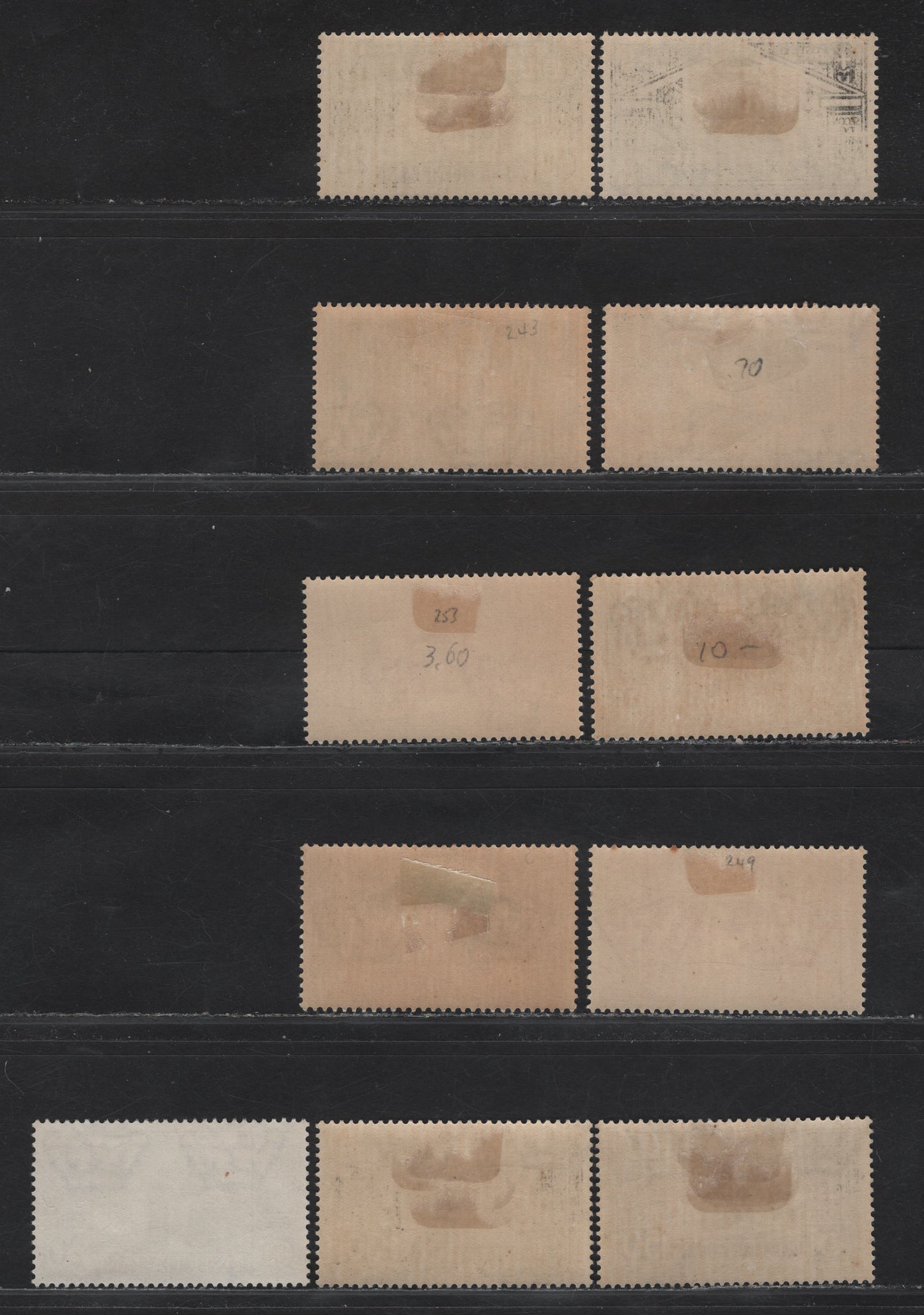 Lot 227 Italy SC#243-245, 248-250, 253, 258-261 25c - 50c Deep Green - Violet Fabrizio Killing Ferrucci - Olivares Hermitage, 1930-1931 Ferrucci - St Anthony of Padoa Issues, 11 F/VFOG Singles