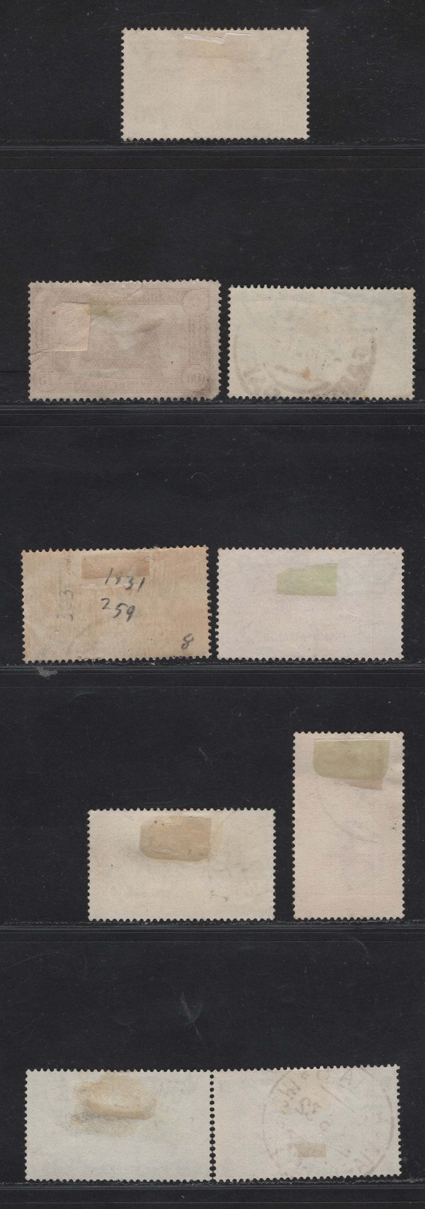 Lot 233 Italy SC#258-263, 265-267 20c - 1.25l Dull Violet - Dark Blue St Anthony - Crusier 'Trento", 1931 St Anthony - Royal Naval Academy At Leghorn 50th Anniv Issues, 9 Fine/Very Fine Used Singles