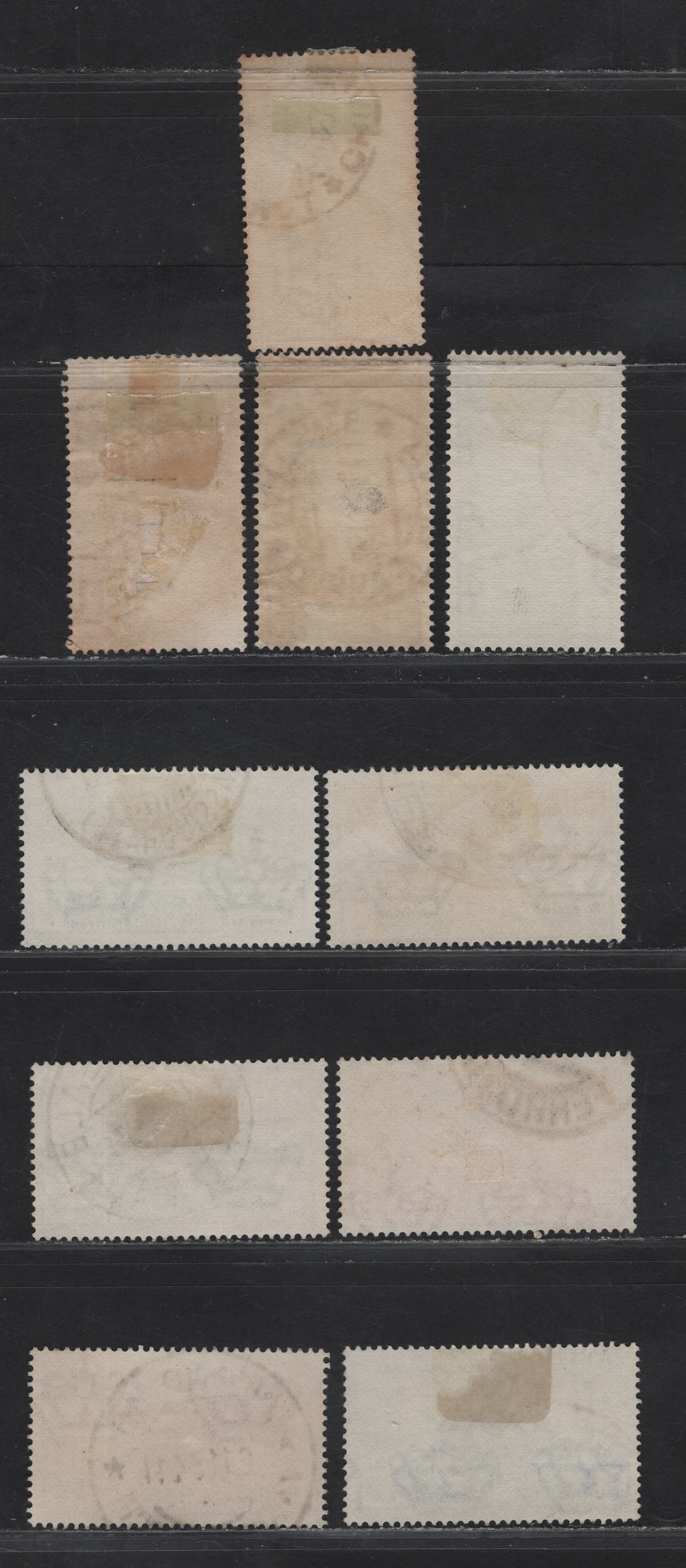 Lot 239 Italy SC#329-338 30c - 1.25 Brown on Buff - Dark Blue Luigi Galvani - Acclaiming the Service, 1934 Galvani - Military Medal of Valour Issues, 10 Very Fine Used Singles