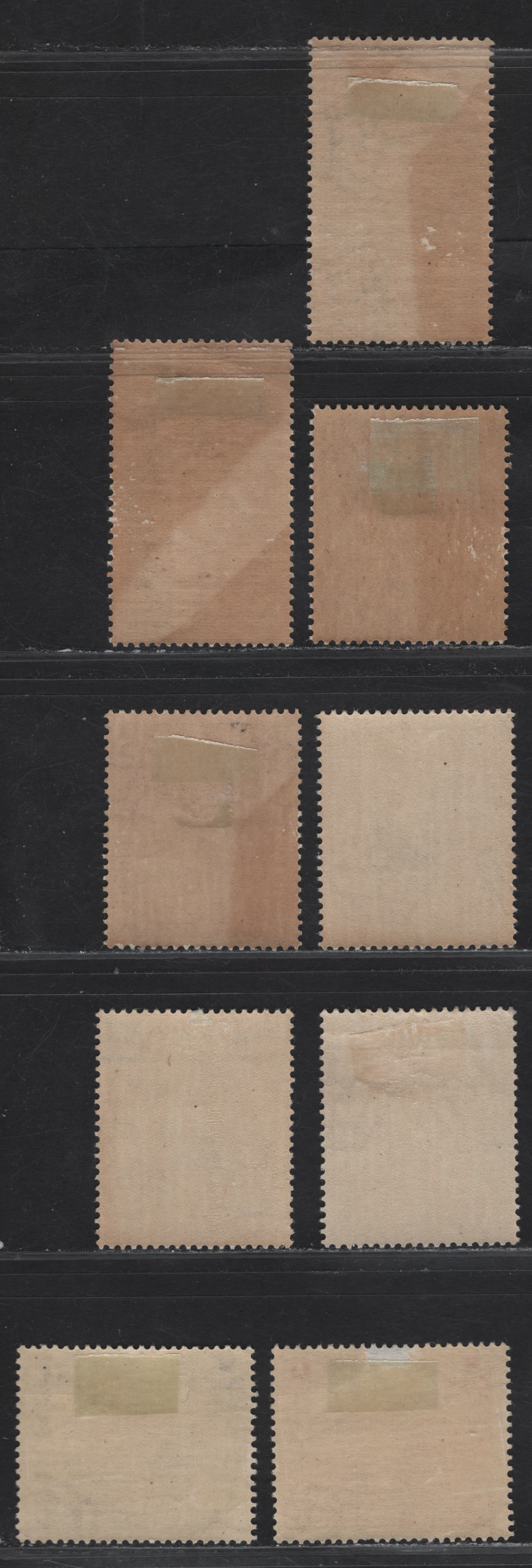 Lot 241 Italy SC#367-369, 371, 397-399, 410-411 10c - 50c Yellow Brown - Bright Violet, 1937-1939 Summer Exhibition for Child Welfare - Railroad Centenary Issues, 9 F/VFOG Singles, Some Gum Toning On Child Welfare Set
