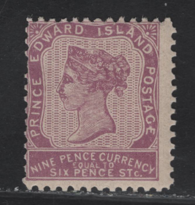 Lot 79 (C) PEI #8i 9d Red Violet Queen Victoria, 1862-1865 2nd Pence Issue, A VGNH Single, Perf 12