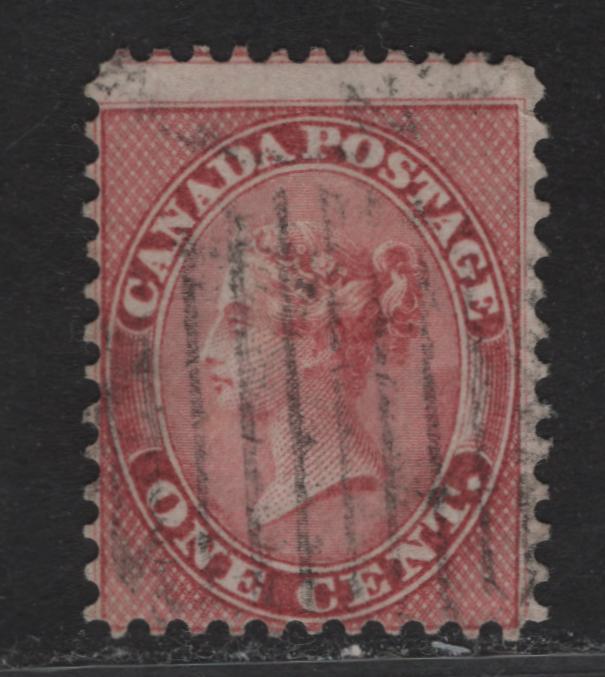 Lot 88 (C) Canada #14viii 1c Deep Rose Queen Victoria, 1859-1864 Cents Issue, A Fine Used Single, Perf 12x11.75, Paper Cents-C