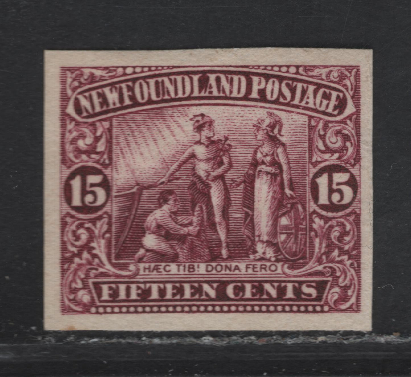 Lot 100 (C) Newfoundland #114 15c Magenta Colony Seal, 1911 Royal Family Issue, A Very Fine Unused Imperf Single, Paper WM-D, Issued Without Gum