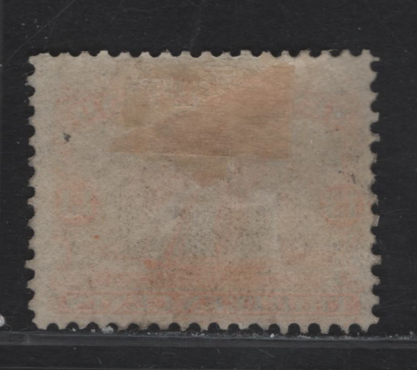 Lot 10 (C) Newfoundland #30 13c Orange Ship, 1865-1894 Cents Issue, A FOG Single, Paper Cents-V, Perf 12x11.75, Only Traces Of OG Are Present.
