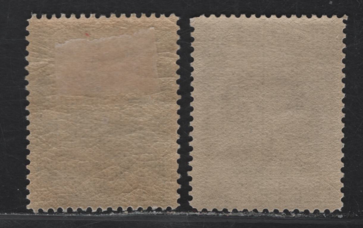 Lot 126 (C) Newfoundland #158-159 28c - 30c Gray Green - Olive Brown General Post Office - Grand Falls, 1928 Pictorial Issue, 2 FOG Singles, WM-H Line Perf 141 (28c), WM-G Line Perf 13.9x14.1 (30c)