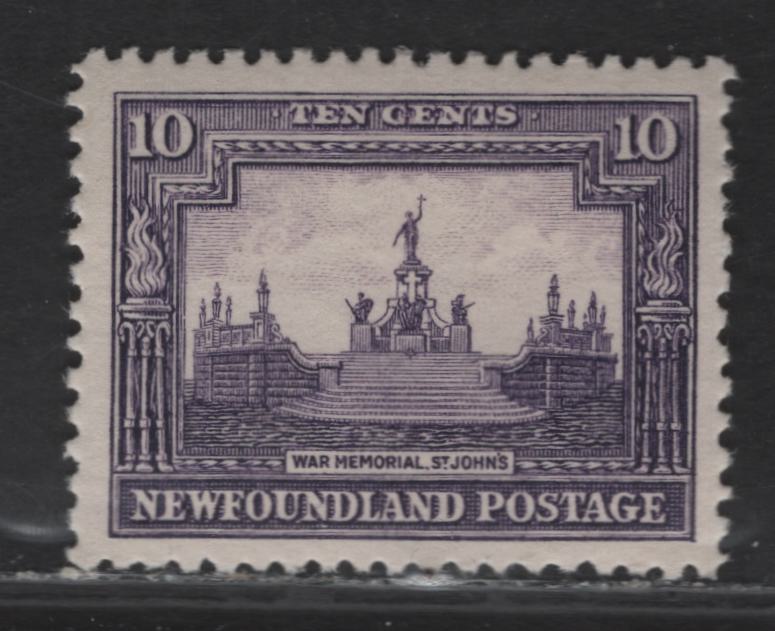 Lot 131 (C) Newfoundland #169 10c Violet War Memorial, 1929-1931 Re-Engraved Pictorial Issue, A VFNH Single, Comb Perf 13.7x13.5