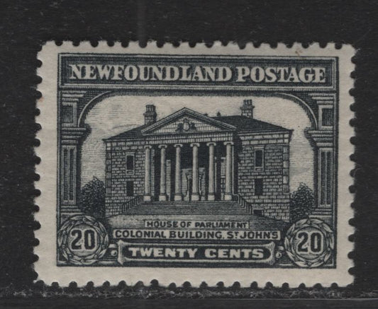 Lot 134 (C) Newfoundland #171 20c Gray Black Colonial Building, 1929-1931 Re-Engraved Pictorial Issue, A VFOG Single, Line Perf 13.8x14