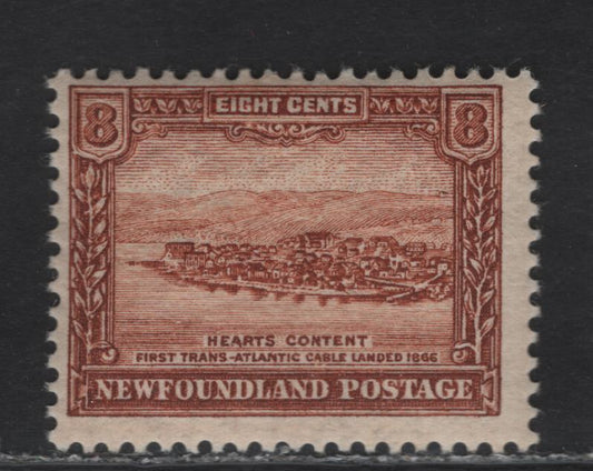 Lot 136 (C) Newfoundland #178 8c Light Red Brown Heart's Content, 1931 Watermarked Pictorial Issue, A FNH Single, Comb Perf 13.7x14