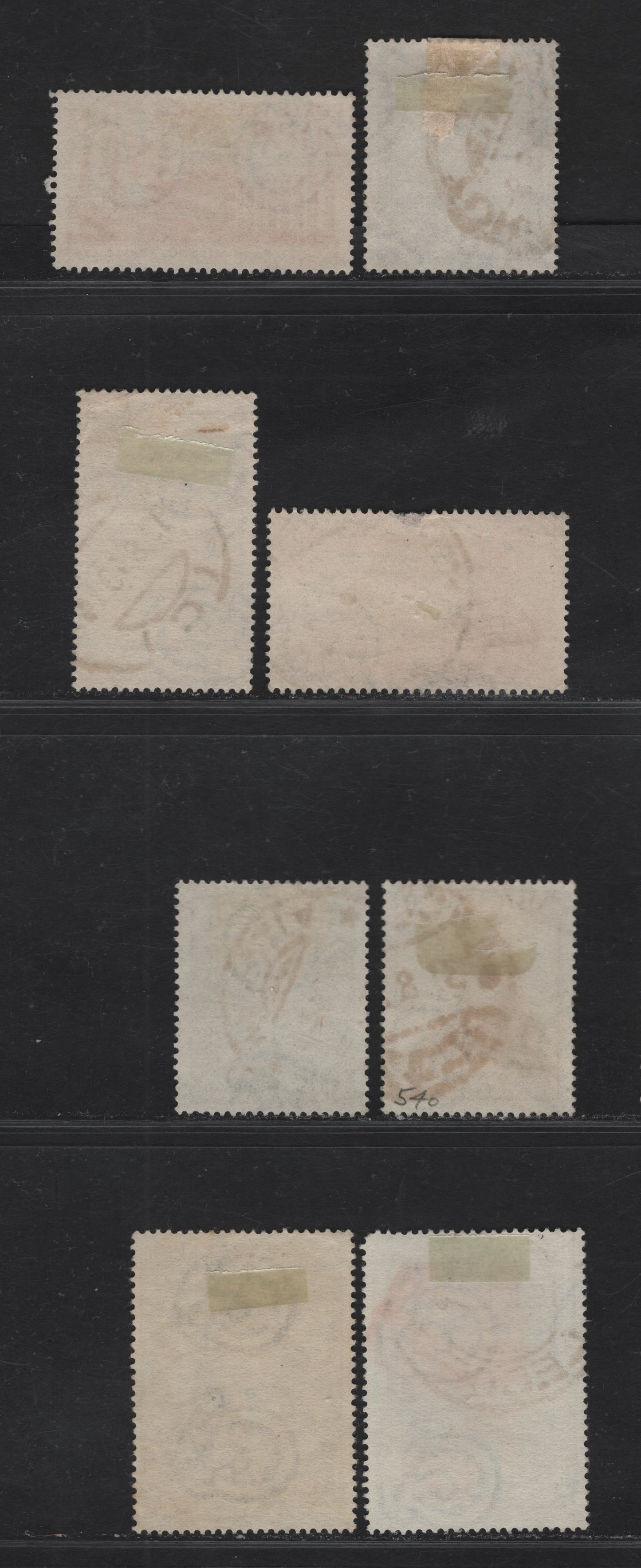 Lot 193 Italy SC#509, 519, 524-525, 528, 540, 535-536 20l- 55l Dark Brown - Blue Fair Buildings - Italian Cathedrals, 1949-1950 27th Milan Trade Fair - Holy Year Issue, 8 Fine/Very Fine Used Singles