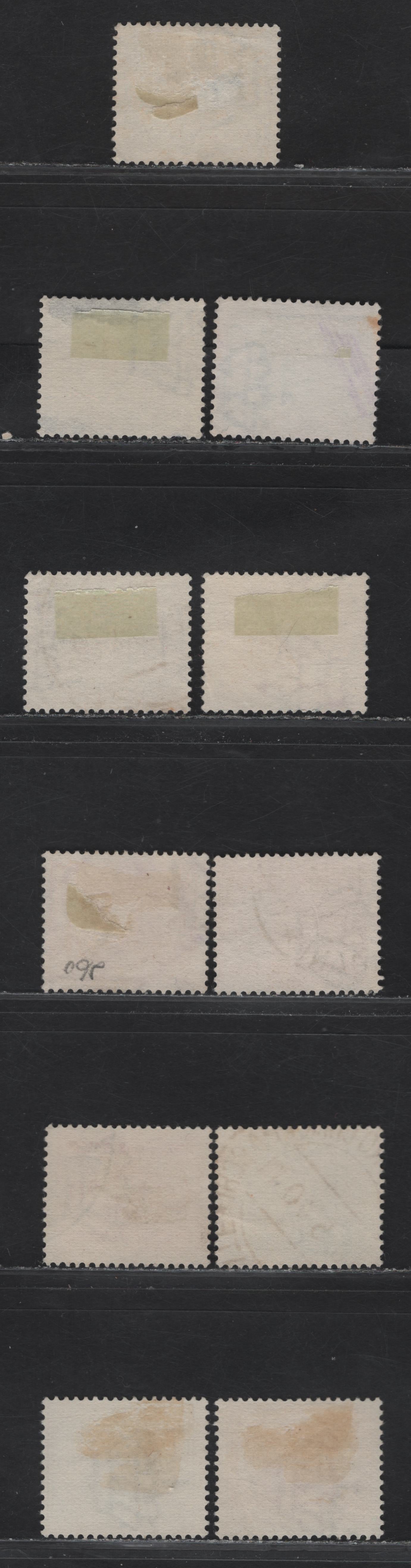Lot 237 Italy SC#J30-J37, J39-J40 20c - 20l Rose Red - Carmine Rose Coat of Arms, 1934 Postage Dues, 11 Fine Used Singles, Faces In Design, All Cancels Except The 20l Look To Be Contemporary, So 20l Is Counted As Mint.