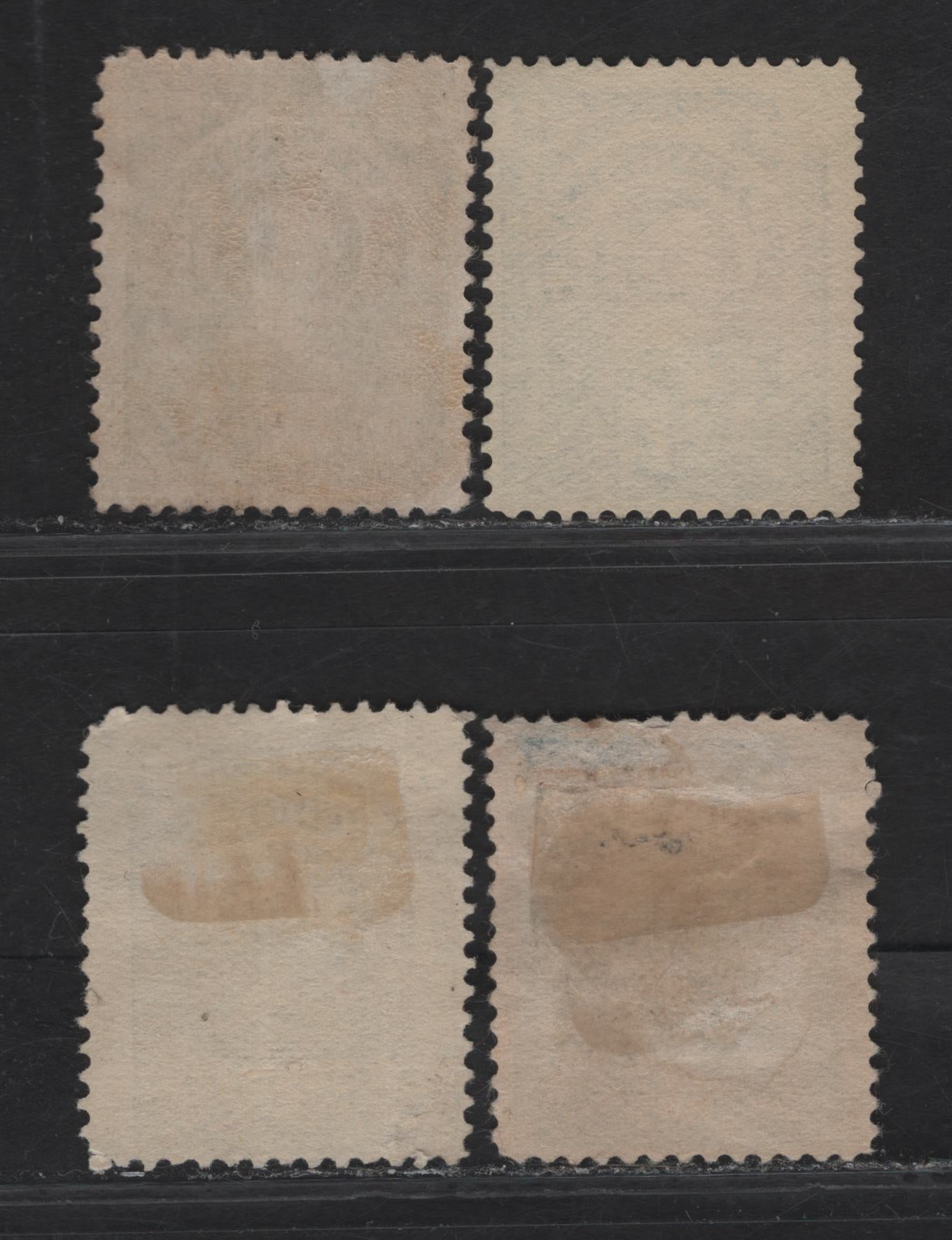 Lot 47 (C) Newfoundland #60 3c Slate, Slate Blue, Blue Gray & Deep Gray , 1890 Queen Victoria Issue, 4 Very Good/Fine Unused & Regummed Singles, Papers Cents-PP (Slate, Perf 12.1x12), Cents-QQ (Slate Blue Perf 12.1) & Cents-LL (Rest, Perf 12)