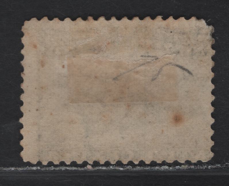 Lot 5 (C) Newfoundland #26 5c Black Harp Seal, 1865-1894 Cents Issue, A GOG Single, Paper Cents-U, Perf 11.75x12, Gum Appears To Be Original, Corner Perf At UL Is Pulled Away.