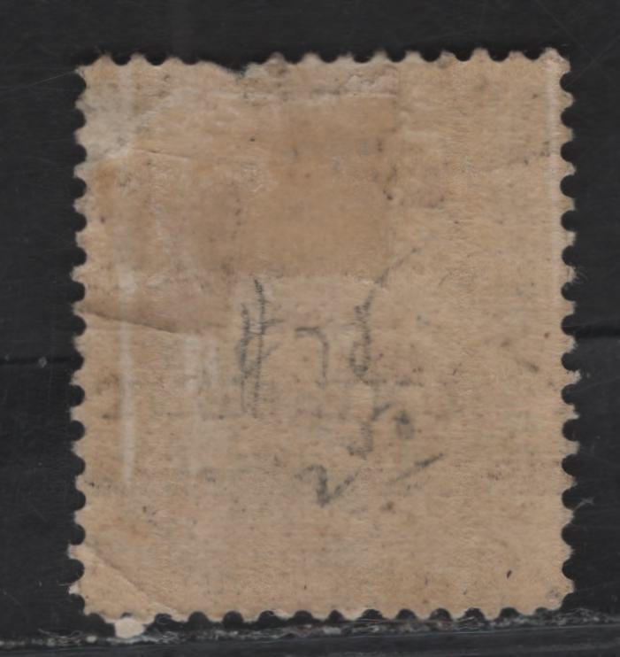 Lot 60 (C) Newfoundland #75 1c on 3c Gray Lilac Queen Victoria, 1897 Surcharged Issue, A GOG Single, Type A Surcharge, Paper Cents-LL, Perf 12.1, Pulled Perf & Small Diagonal Crease.