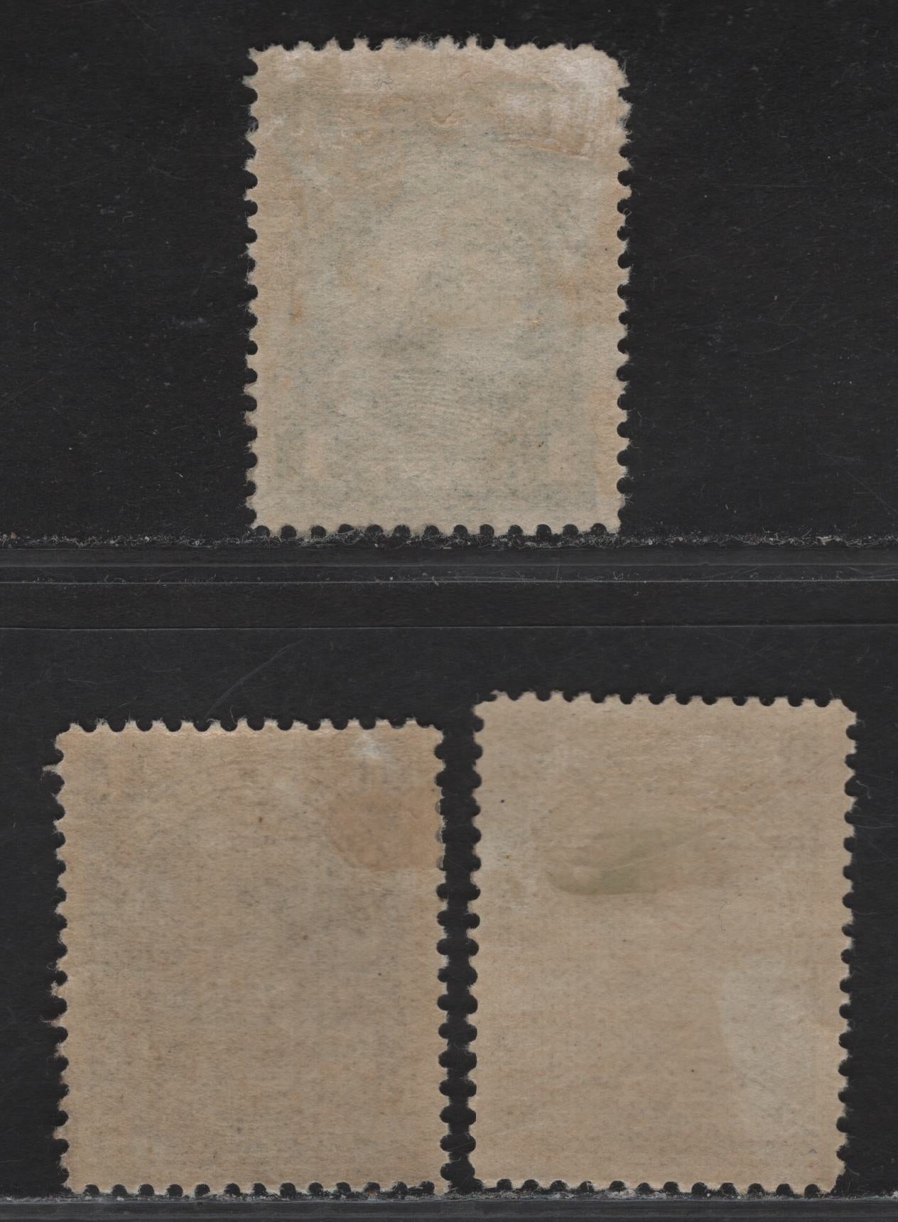 Lot 62 (C) Newfoundland #78, 80a, 84 1/2c - 4c Olive Green - Violet King Edward VIII - Duchess of York, 1897-1901 Royal Family Issue, 3 VG/VFOG Singles, Papers ABNN-J Perf 12(1/2c), ABNN-A Perf 12x11.9 (1c) & ABNN-A Perf 12 (4c)
