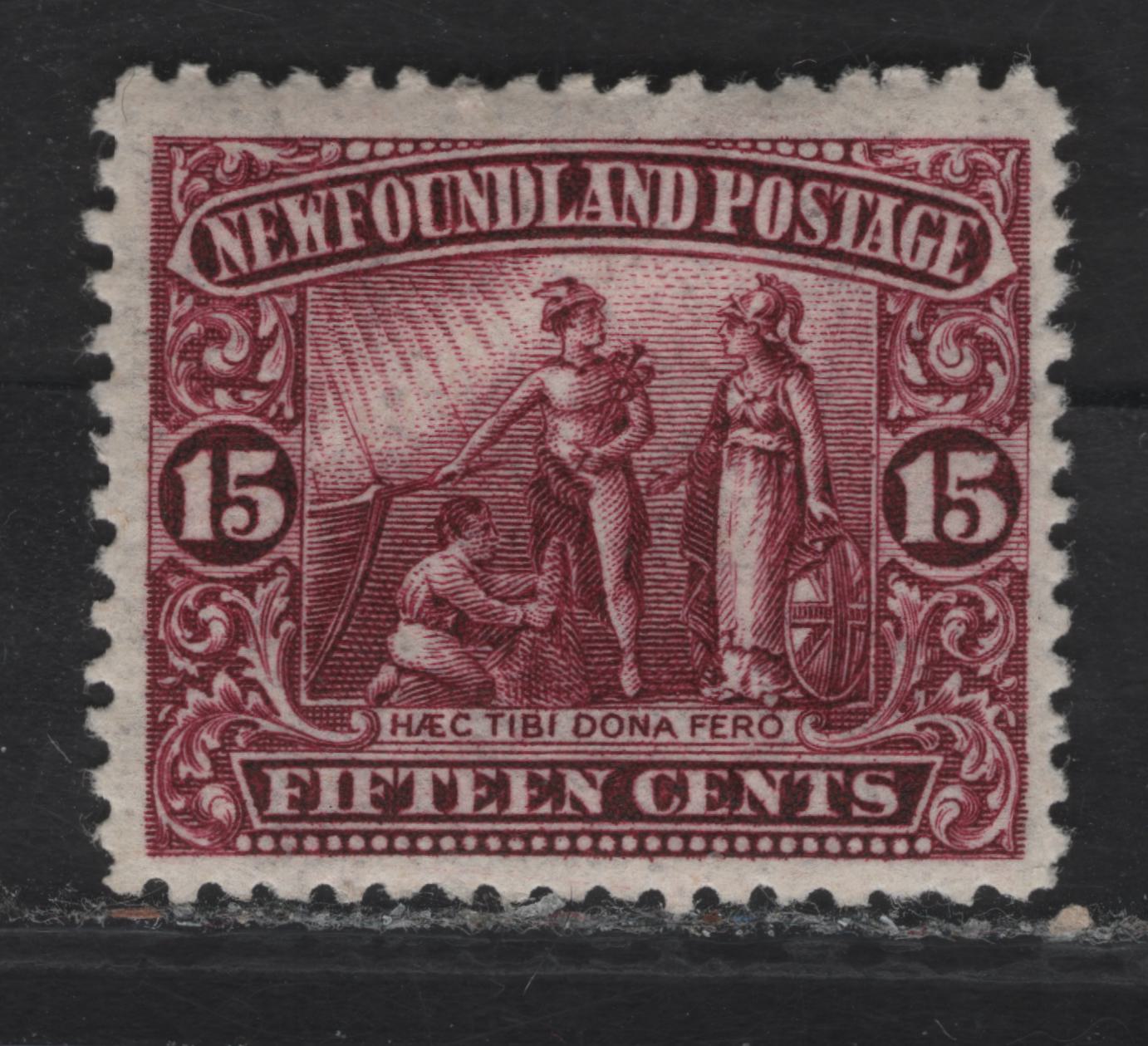 Lot 99 (C) Newfoundland #114 15c Magenta Colony Seal, 1911 Royal Family Issue, A FOG Single, Paper WM-E, Line Perf 14.2