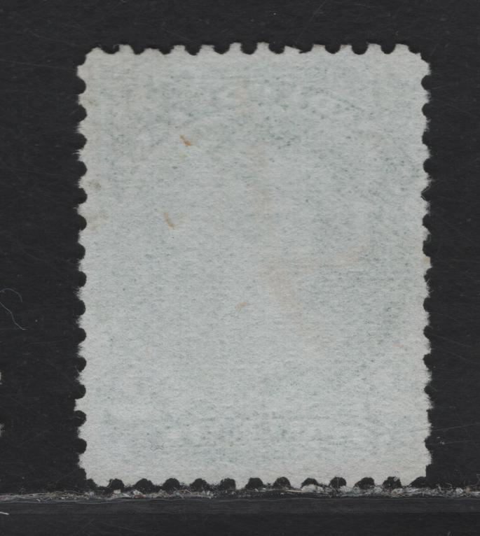 Lot 10 (C) Canada #24b 2c Green Queen Victoria, 1868-1876 Large Queen Issue, A Fine Used Single, Paper FO-U, Perf 12x11.9, Lightened Pen Cancel, Made To Appear Unused.