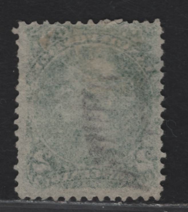 Lot 11 (C) Canada #24b 2c Deep Green Queen Victoria, 1868-1876 Large Queen Issue, A Very Good Used Single, Paper FO-W (Thin, Translucent Vertical Wove), Perf 12x11.9, Guide Dot At LL.
