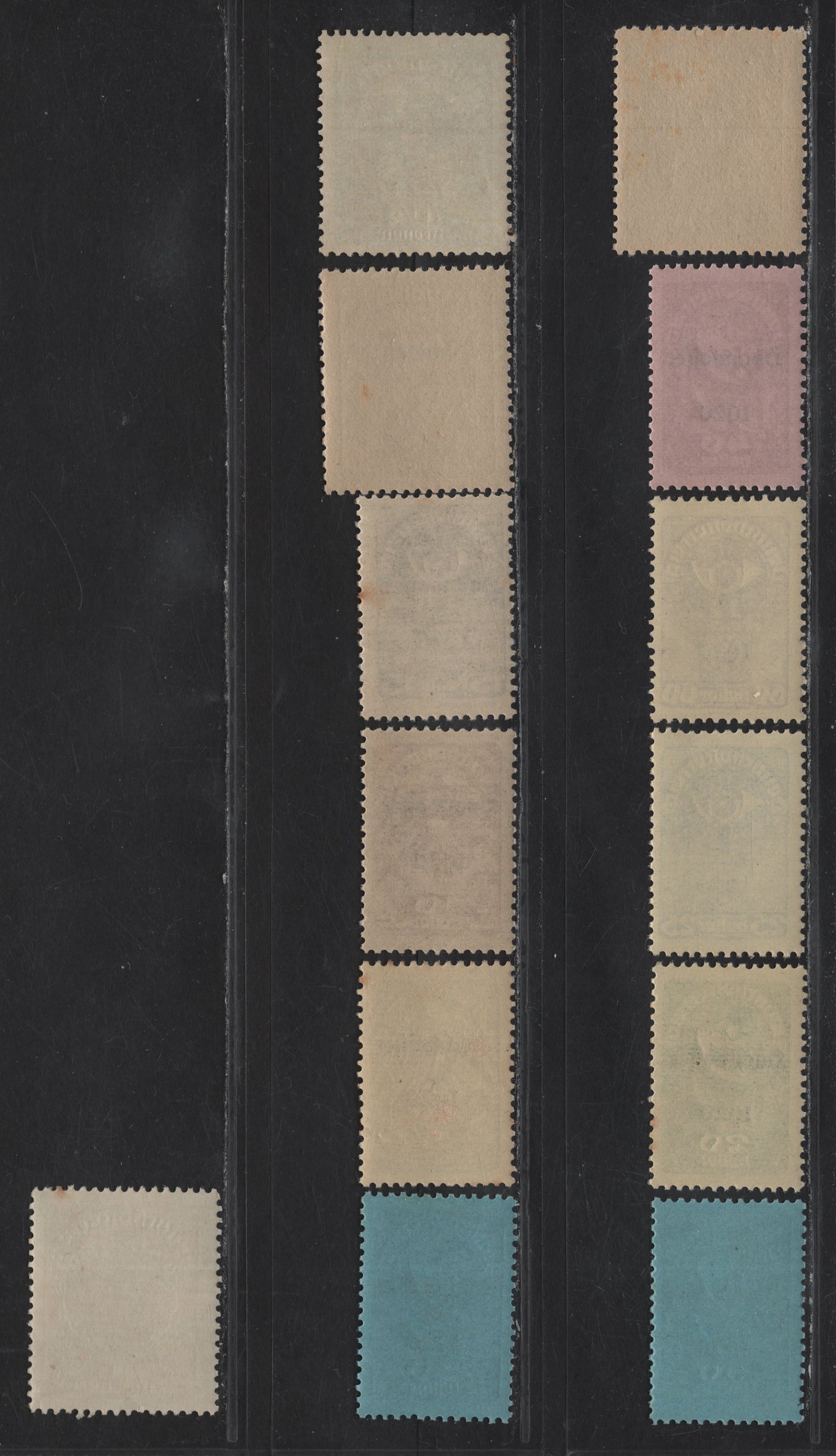 Lot 167 Austria SC#B30-B42 5h - 2k Gray - Lilac Brown Posthorn, Arms & Allegory, 1921 Semi Postal Issues, 13 F/VFNH/OG Singles, All Nh Except For 5h, Which Has Some Disturbed Gum, Small Tone Spot On 15h