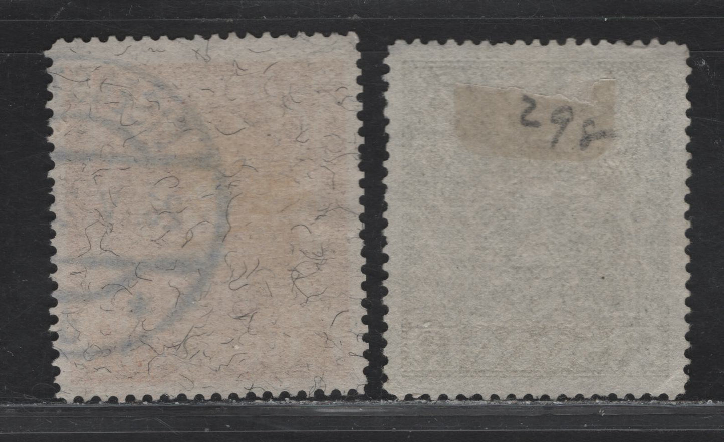 Lot 170 Austria SC#297a, 298 5000k - 10,000k Deep Gray Black - Red Brown Symbols, 1922-1924 Symbols of Art & Science Issue, 2 Very Fine Used Singles, Wet Printings, 25x29.5mm Designs