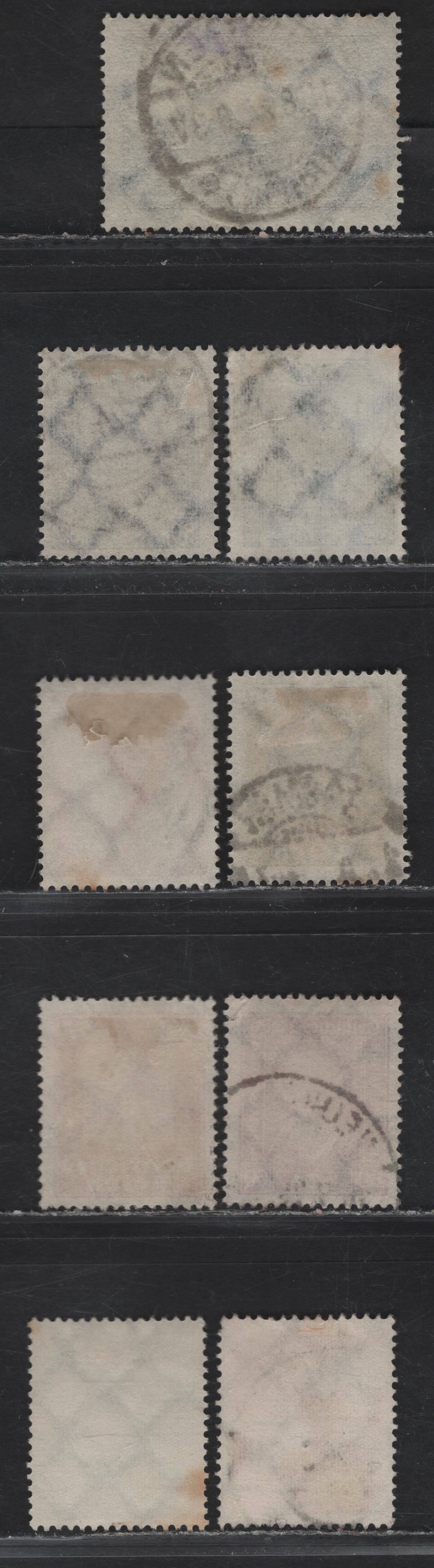 Lot 206 Germany SC#338, 342-343, 335-336, C27-C28, C30-C31 40pf - 50pf Olive Green - Brown Orange German Eagle - Airmail, 1924-1927 German Eagle - Airmail Issues, 9 Fine/Very Fine Used Singles