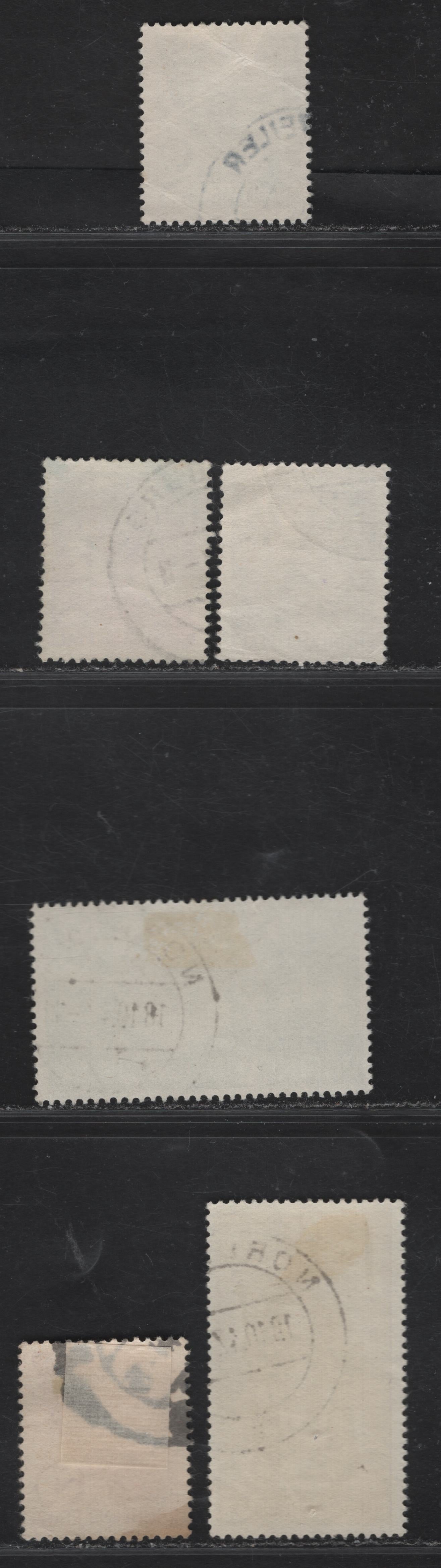 Lot 211 (C)Germany - French Zone - Rhine Palatinate SC#6N1, 6N3, 6N5, 6N12, 6N14-6N15 2pf - 1m Gray - Brown Pictorial, 1947 Pictorial Issue, 6 Fine/Very Fine Used Singles, Postally Used, Paper Y (White Wove), Various Types.