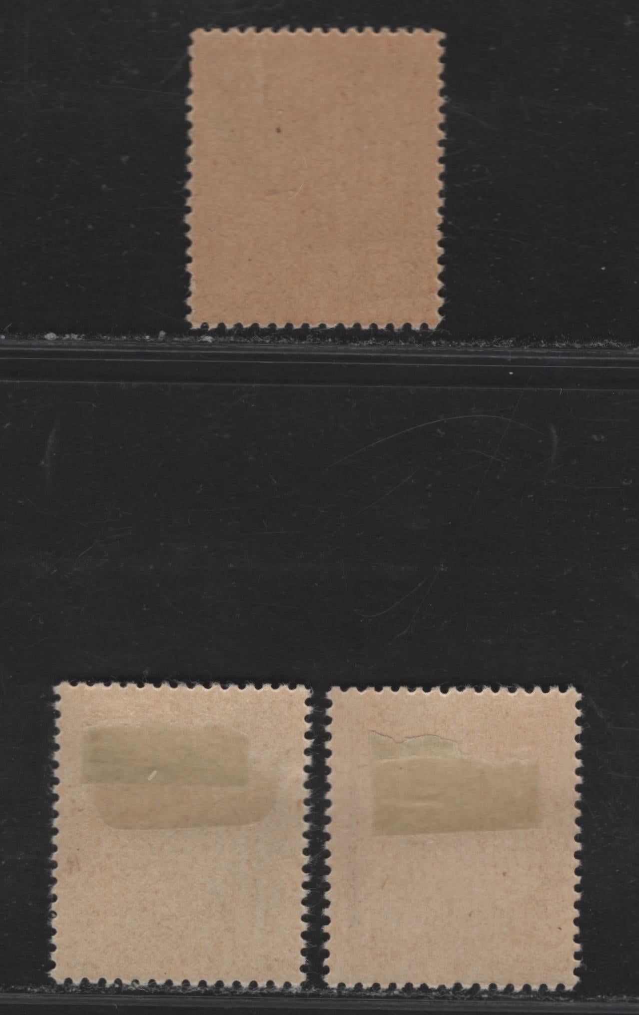 Lot 212 (C)Germany - French Zone - Baden & Rhine Palatinate SC#5N11var, 6N10var, 6N13var 45pf - 75pf Carmine - Blue Pictorial, 1947-1948 Pictorial Issue, 3 FOG/VFNH Singles, Brownish Toned Paper (Paper V), 75pf Baden Is Type 1, 45pf Is Type 1.