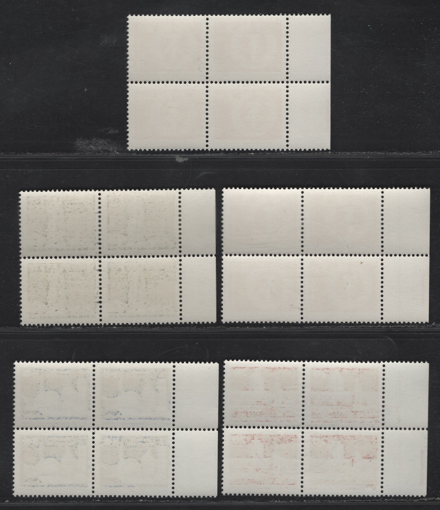 Lot 221 East Germany SC#2071-2085 5pf - 3m Blue Green - Rose Lilac Buildings, 1980-1981 Building Definitives, 15 Very Fine Used Left Sheet Margin Blocks Of 4, CTO, Value Counter Tabs & Printed Cancellations, Full NH Gum.