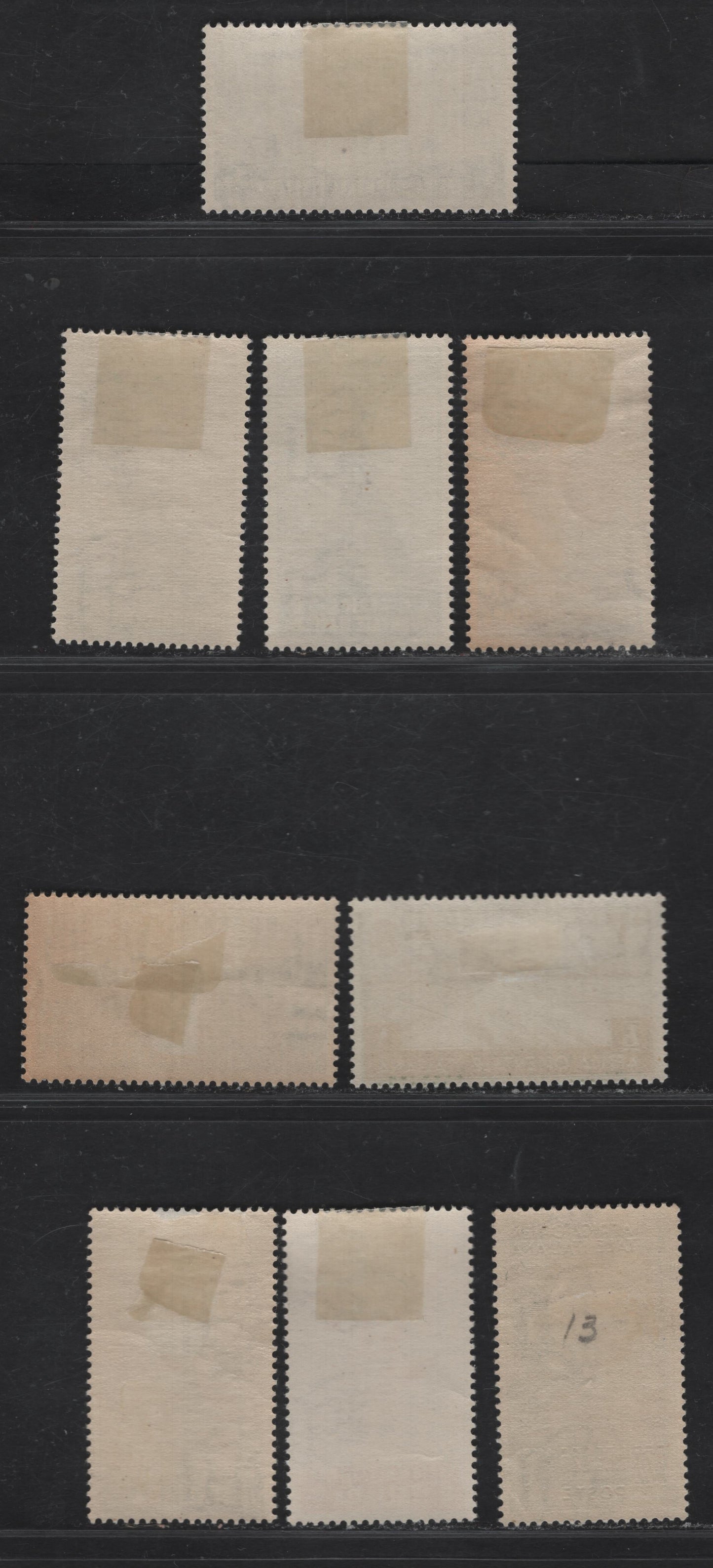 Lot 232 Italian East Africa SC#1-2, 4-5, 7-9, 12-13 2c - 1.25l Red Orange - Dark Blue Grants Gazelle - Victor Emmanuel III, 1938 Pictorial Definitive Issue, 9 VFOG Singles