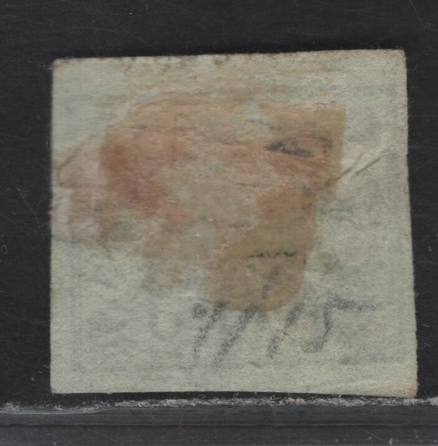 Lot 234 Roman States SC#3 2b Black on Greenish White Arms, 1852 Imperf Papal Arms Issue, A Fine Used Single, Posesses All The Characteristics of the Genuine Stamp, Oversize Margins On 3 Sides & Close Margins On Left