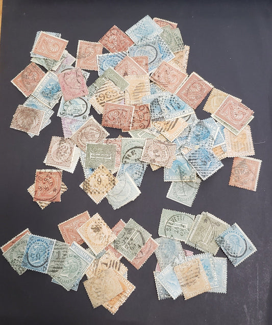 Lot 244 Italy SC#23/36 1c - 20c Gray Green - Orange Numeral - Victor Emmanuel II, 1862-1877 Numeral - Victor Emmanuel II Surface Printed Issues, 100-125 Very Good/Fine Used Singles, Various Printings & Shades, Possible Inverted Wmks