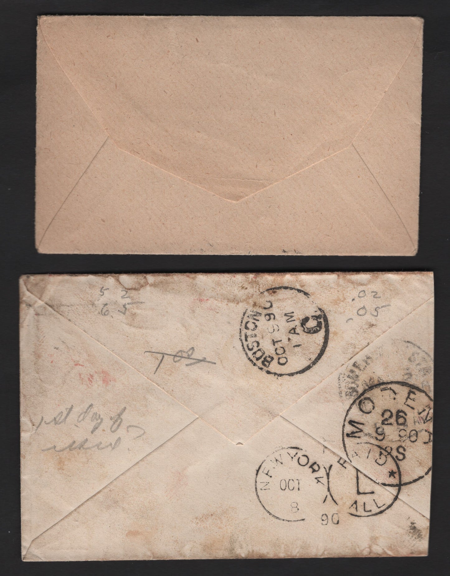 Lot 252 Italy SC#52, 65, 94 5c, 20c on 30c Arms of Savoy, Victor Emmannuel II & Humbert I, 1889-1919 King Victor Emmanuel & Humbert I Keyplates, 2 VF & VG Covers Single & Combination Usages, Surcharge Cover Reduced Slightly  At Left