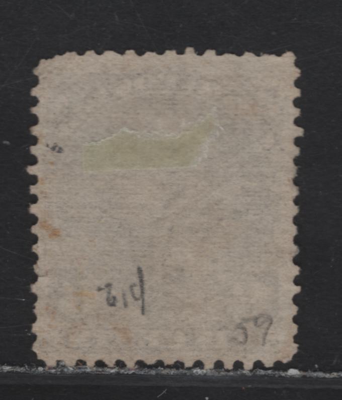 Lot 26 (C) Canada #27f 6c Very Dark Brown Queen Victoria, 1868-1876 Large Queen Issue, A Very Good Used Single, Paper FO-DD (Duckworth 2), Perf 12x12.1, Tiny Tear In Margin, Just To The Right Of The '6'.