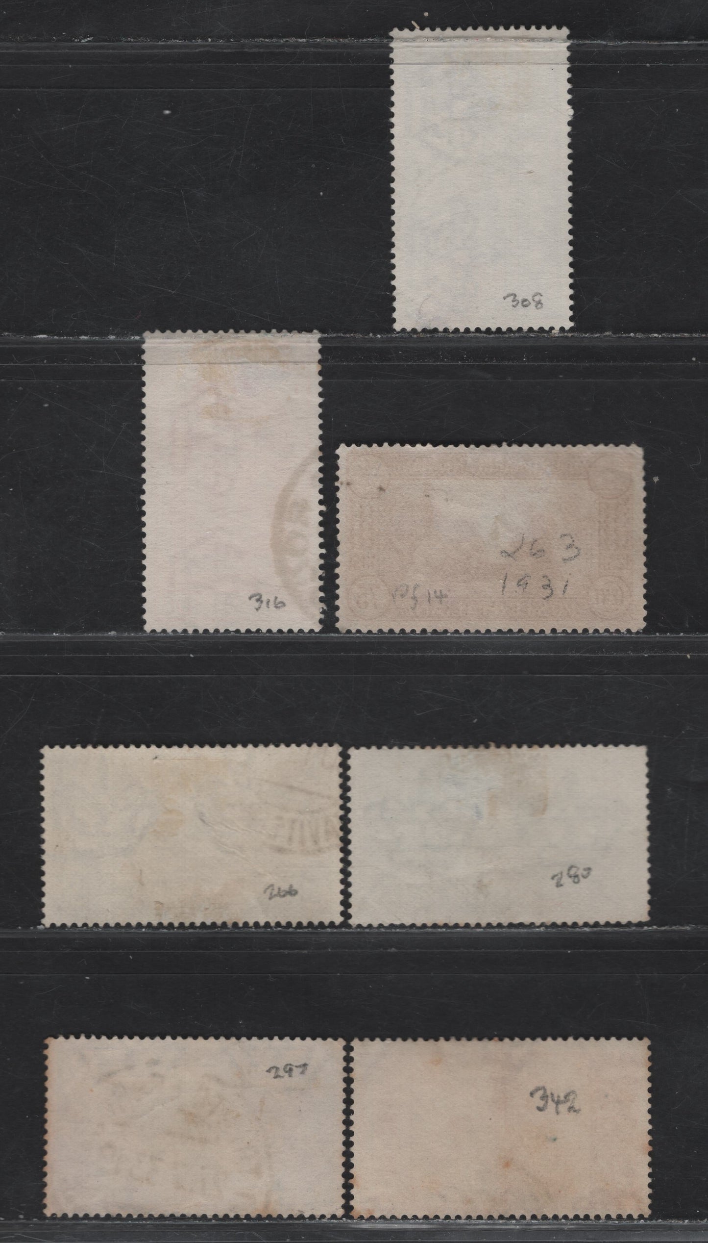 Lot 283 (C) Italy SC#263, 266, 280, 308, 316, 297, 342 75c-50c Brown Red - Violet, 1931-1932 St, Anthony - March On Rome Issue, 7 Fine & VF Used Singles #266 Has A Vertical Crease So Not Counted, 263 Has A Diagonal Corner Crease