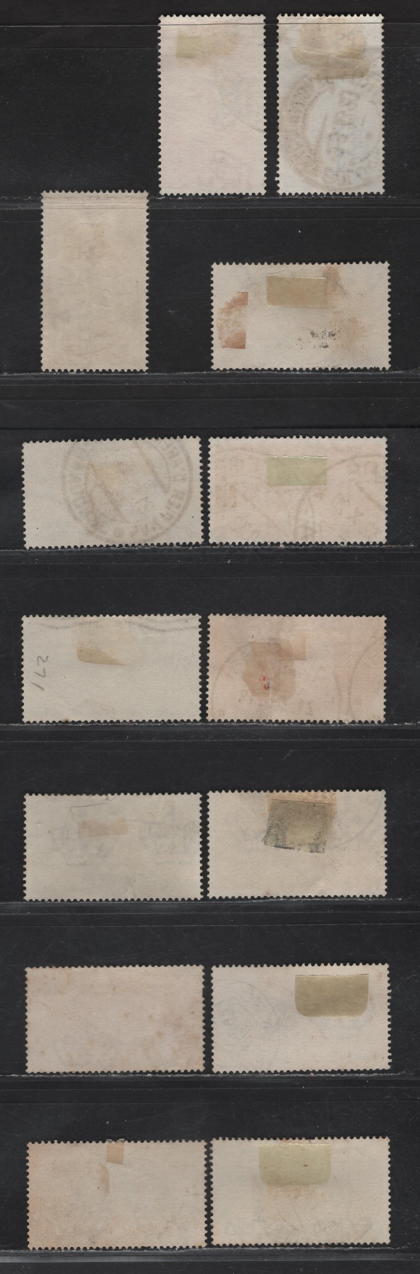 Lot 284 Italy SC#268/308 10c-50c Olive Brown-50c Purple Boccaccio - Athlete Statue, 1932-1933 Dante Alighieri Society Issue - Turin University Games Issue, 14 Fine & VF Used Singles Most All All With Dated, Contemporary Postal Cancels