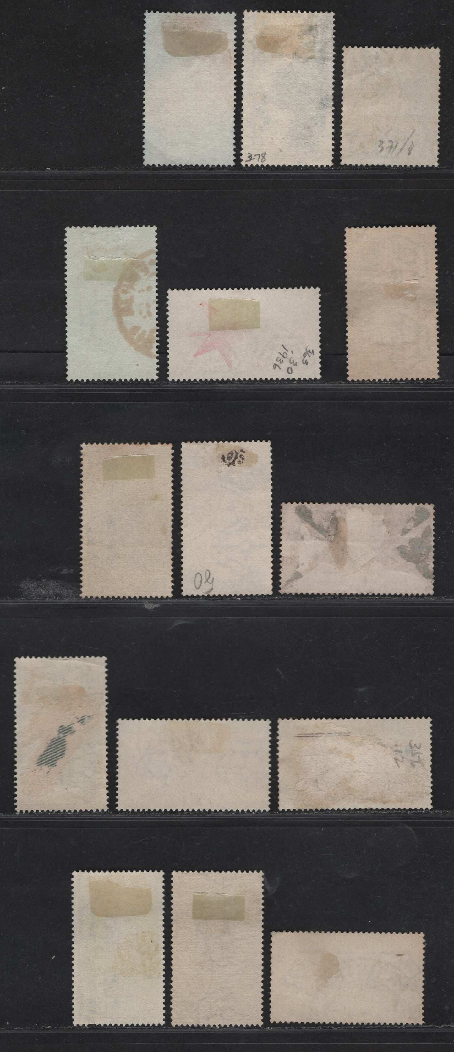 Lot 292 Italy SC#355-357, 359, 361-363, 351, 377-381, 384, 371 50c-1.25L Violet-Blue Bellini-Maritime Glory Of Rome, 1935-1937 Bellini-Augustus Caesar Issues, 15 Fine & VF Used Singles Most All All With Dated, Contemporary Postal Cancels
