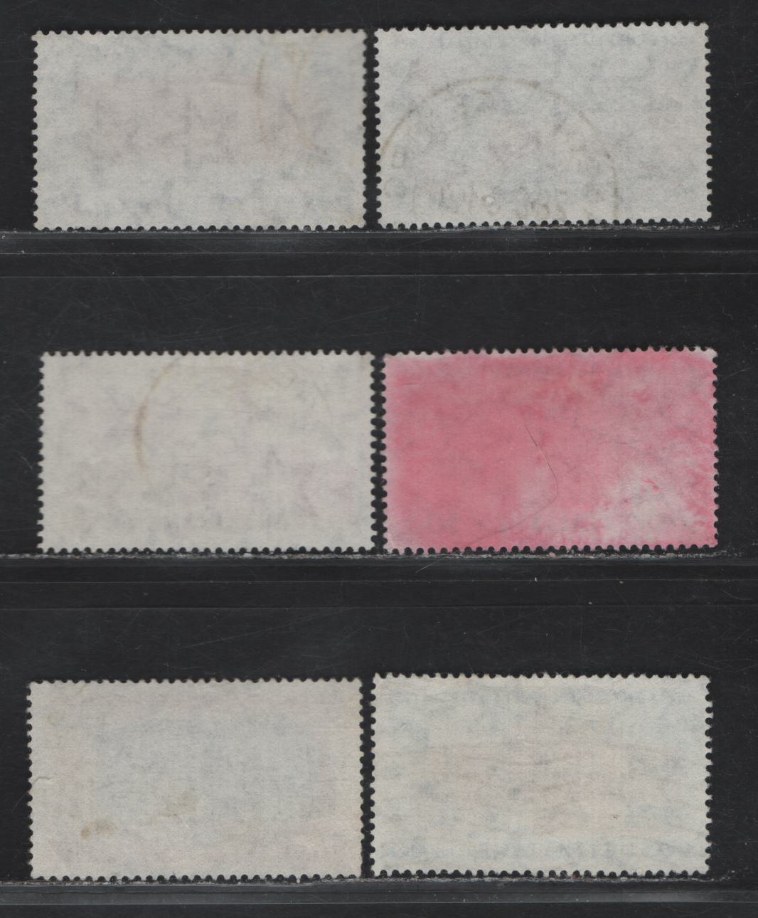 Lot 307 Italy SC#839-844 15l - 300l Multicolored Carignano Palace - Steel Construction, 1961 Centenary of Italian Union Issue, 6 Fine/Very Fine Used Singles