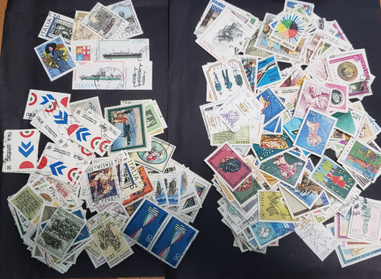Lot 310 Italy 1970's Commemorative Issues, 250-300 F-VF Used Singles In Two Large Glassine Envelopes, Unchecked For  Paper Fluorescence & Tagging Varieties, Ideal For Further Study