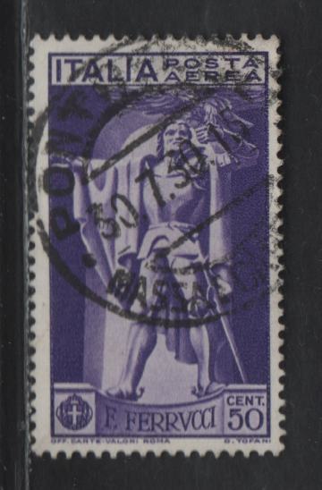 Lot 311 (C) Italy SC#C20 50c Purple Ferrucci, 1930 Ferrucci Airmail Issue, A Very Fine Used Single