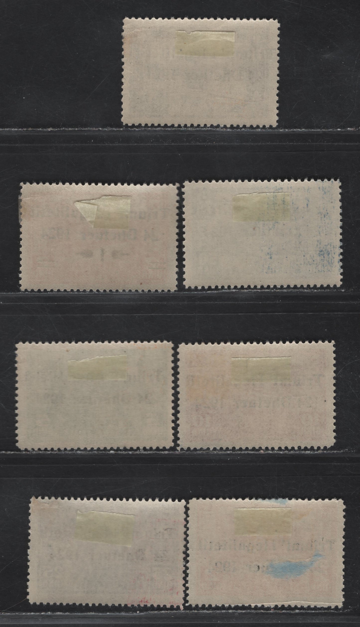 Lot 367 Albania SC#164-170 1q on 2q - 1fr  Orange-Dark Violet Various Scenes, 1924 Return Of Government to Capital, 8 Fine & VFOG Singles With Two Shades of 2q Orange